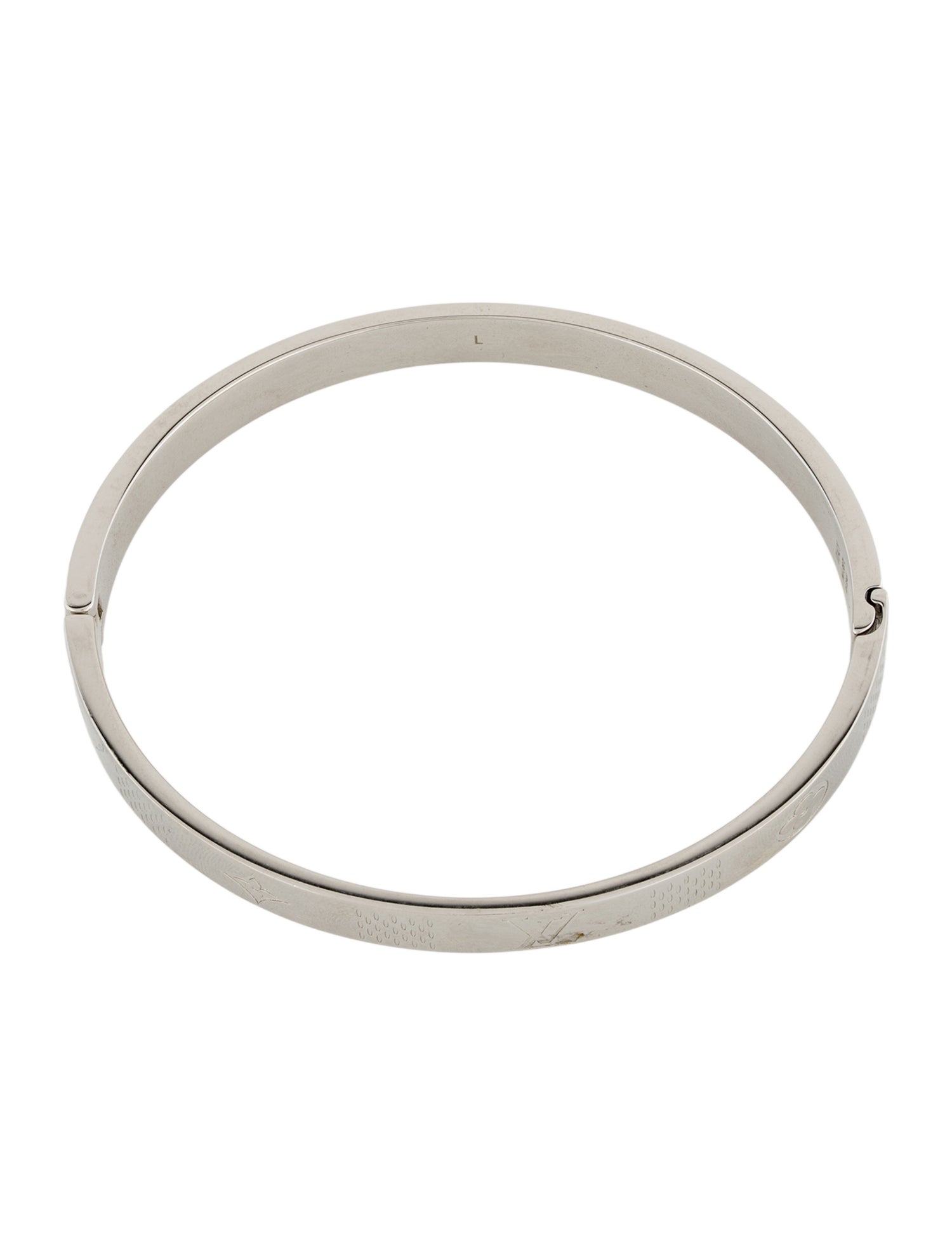 Louis Vuitton Damier Staples Hinge Bangle Bracelet